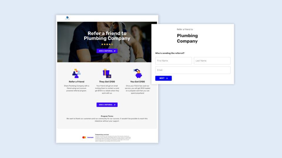 Plumbing referral pages